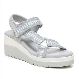 Soul Naturalizer Blue Calm Glitz Platform Wedge Sandal
